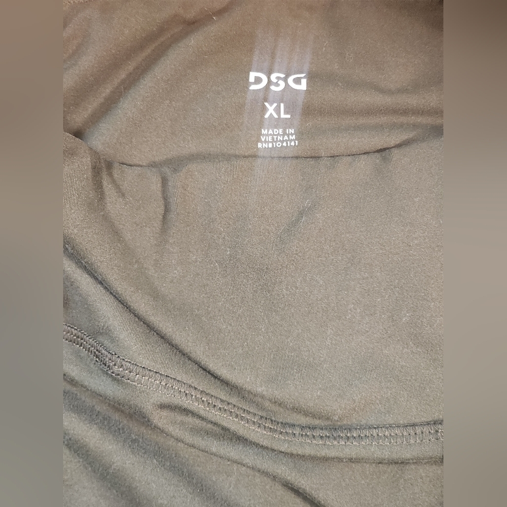 DSG Leggings Stretch Workout Pockets Quick Dry Moss/Olive Womens XL - Picture 8 of 8